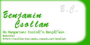 benjamin csollan business card